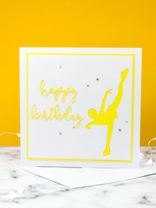 Spiral | Handmade Large Square Silhouette Birthday Card | The Bright Edition