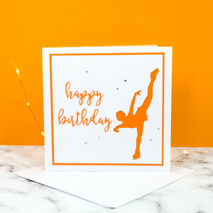 Spiral | Handmade Large Square Silhouette Birthday Card | The Bright Edition