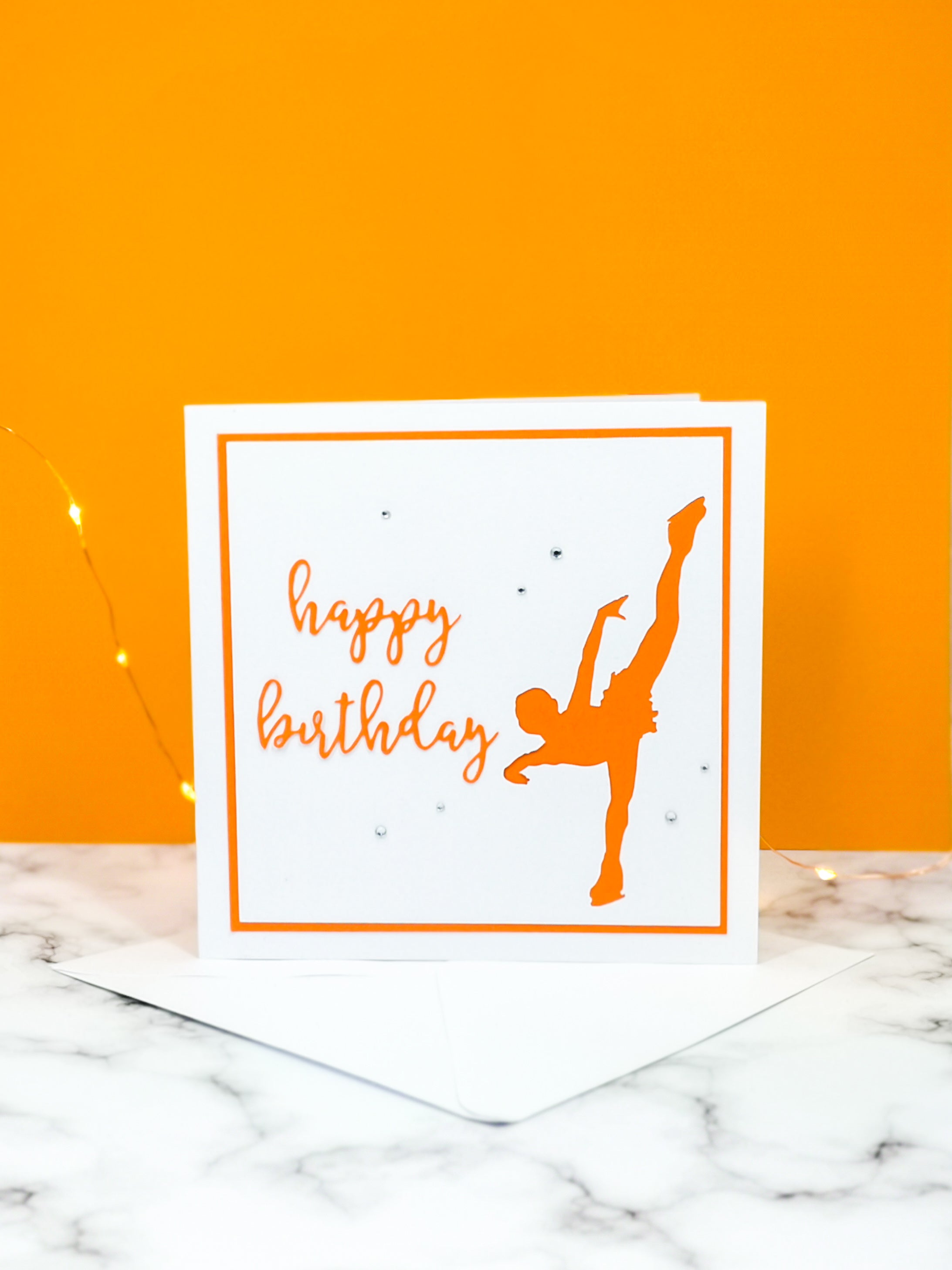 Spiral | Handmade Large Square Silhouette Birthday Card | The Bright Edition