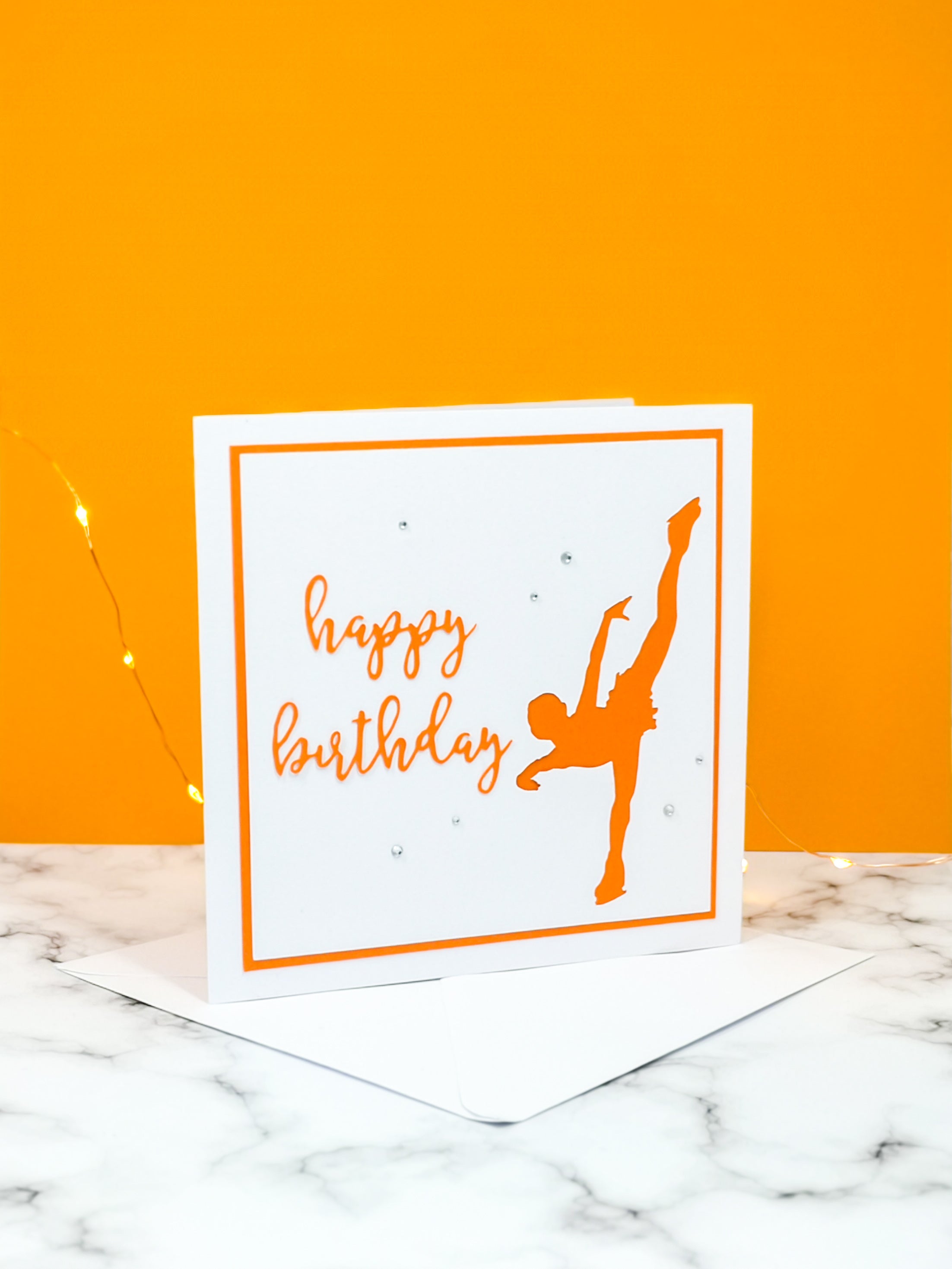 Spiral | Handmade Large Square Silhouette Birthday Card | The Bright Edition