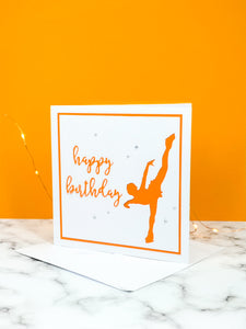 Spiral | Handmade Large Square Silhouette Birthday Card | The Bright Edition