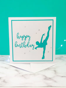 Spiral | Handmade Large Square Silhouette Birthday Card | The Bright Edition