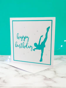 Spiral | Handmade Large Square Silhouette Birthday Card | The Bright Edition