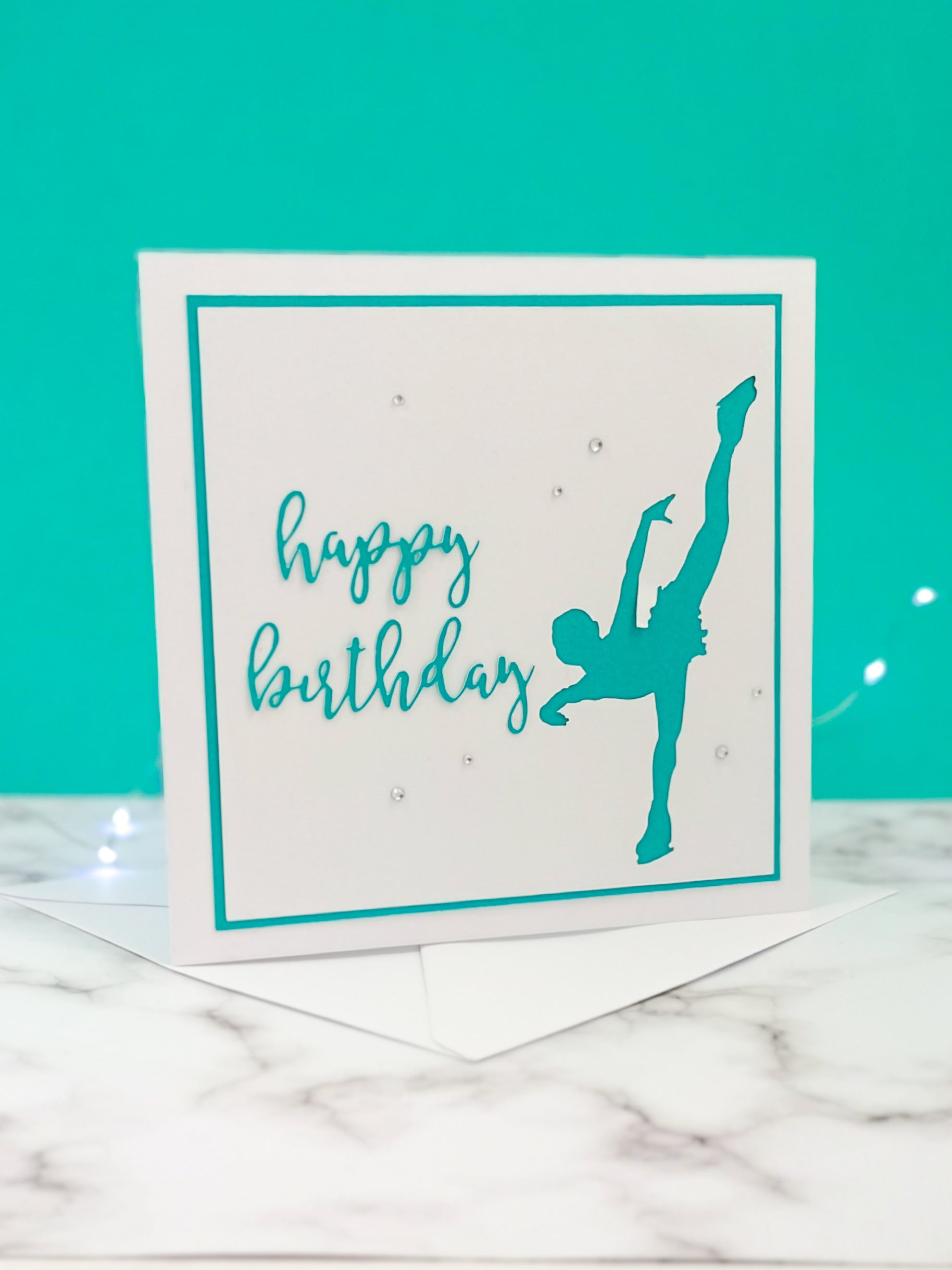 Spiral | Handmade Large Square Silhouette Birthday Card | The Bright Edition