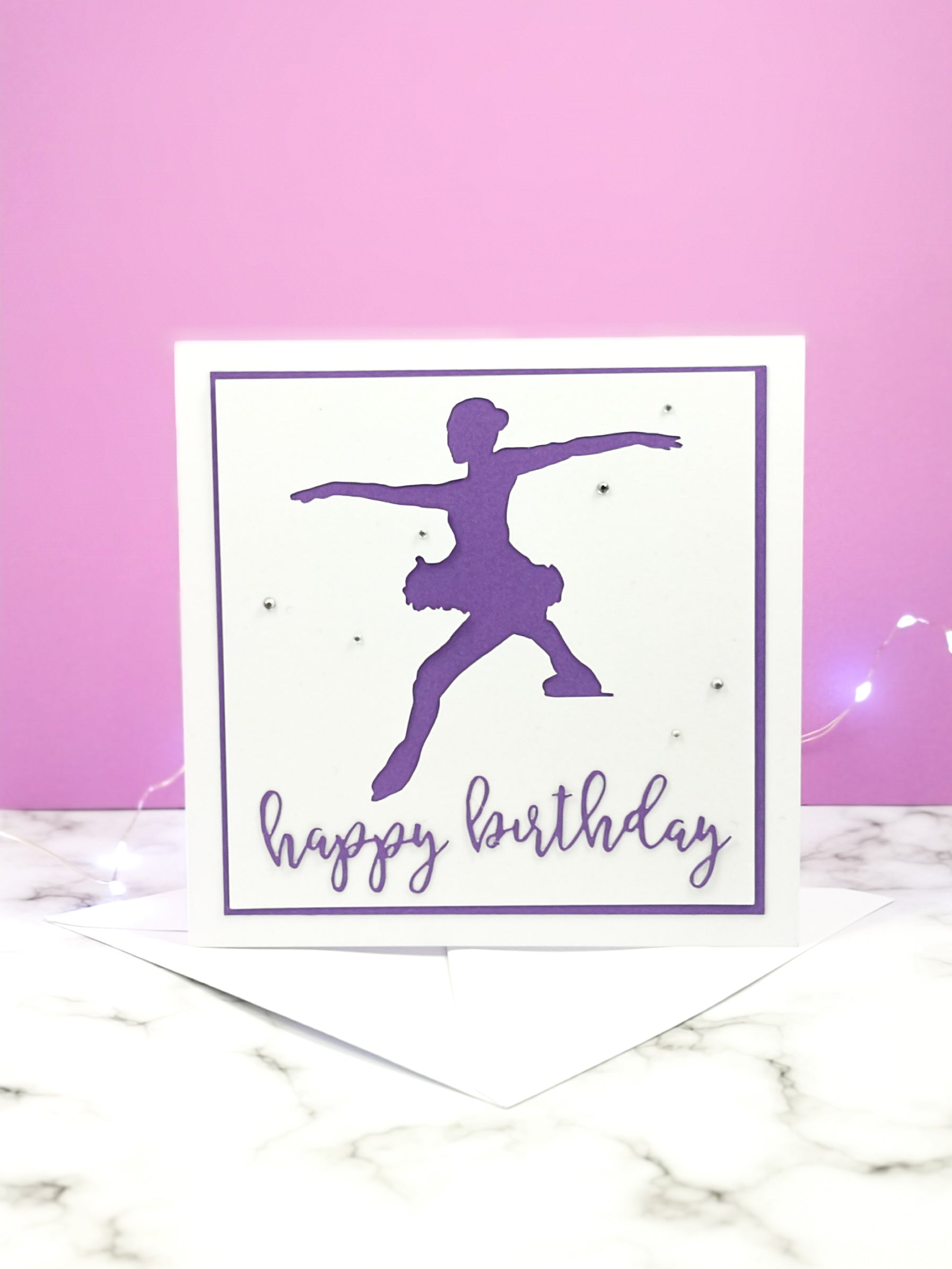 Toe Jump | Handmade Large Square Silhouette Birthday Card | The Bright Edition