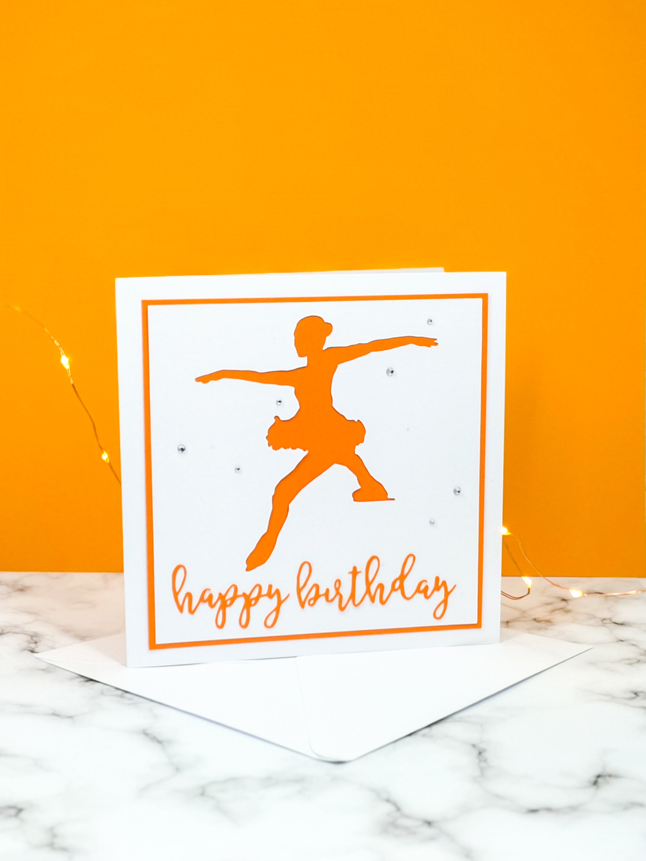 Toe Jump | Handmade Large Square Silhouette Birthday Card | The Bright Edition