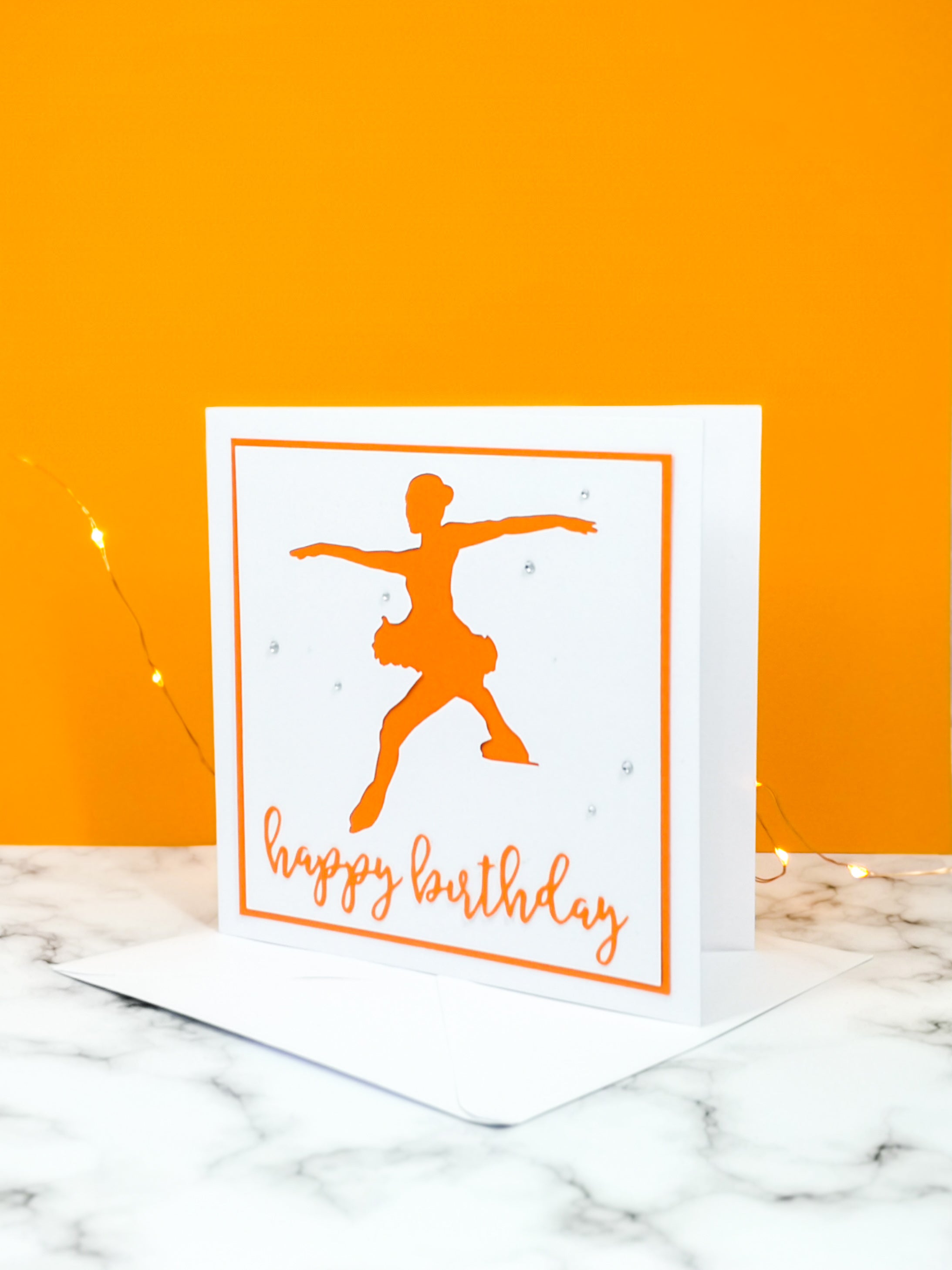 Toe Jump | Handmade Large Square Silhouette Birthday Card | The Bright Edition