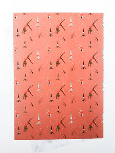 Gymnastics Coral Wrapping Paper | A2 Sheets