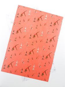 Gymnastics Coral Wrapping Paper | A2 Sheets