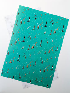 Gymnastics Turquoise Wrapping Paper | A2 Sheets