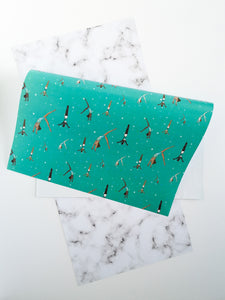 Gymnastics Turquoise Wrapping Paper | A2 Sheets