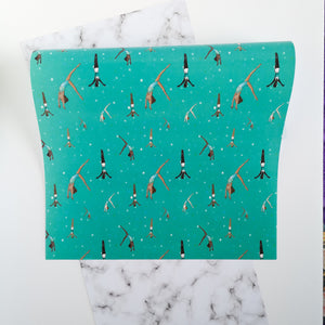 Gymnastics Turquoise Wrapping Paper | A2 Sheets