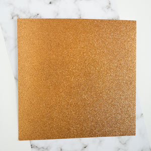 Rose gold copper 12 x 12 inch recycled glitter cardstock