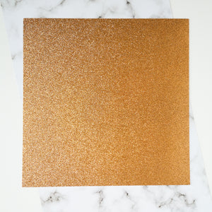 Rose gold copper 12 x 12 inch recycled glitter cardstock