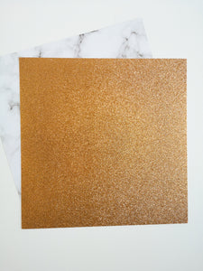 Rose gold copper 12 x 12 inch recycled glitter cardstock