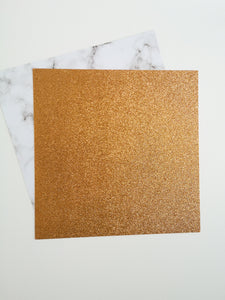 Rose gold copper 12 x 12 inch recycled glitter cardstock