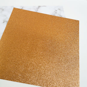 Rose gold copper 12 x 12 inch recycled glitter cardstock