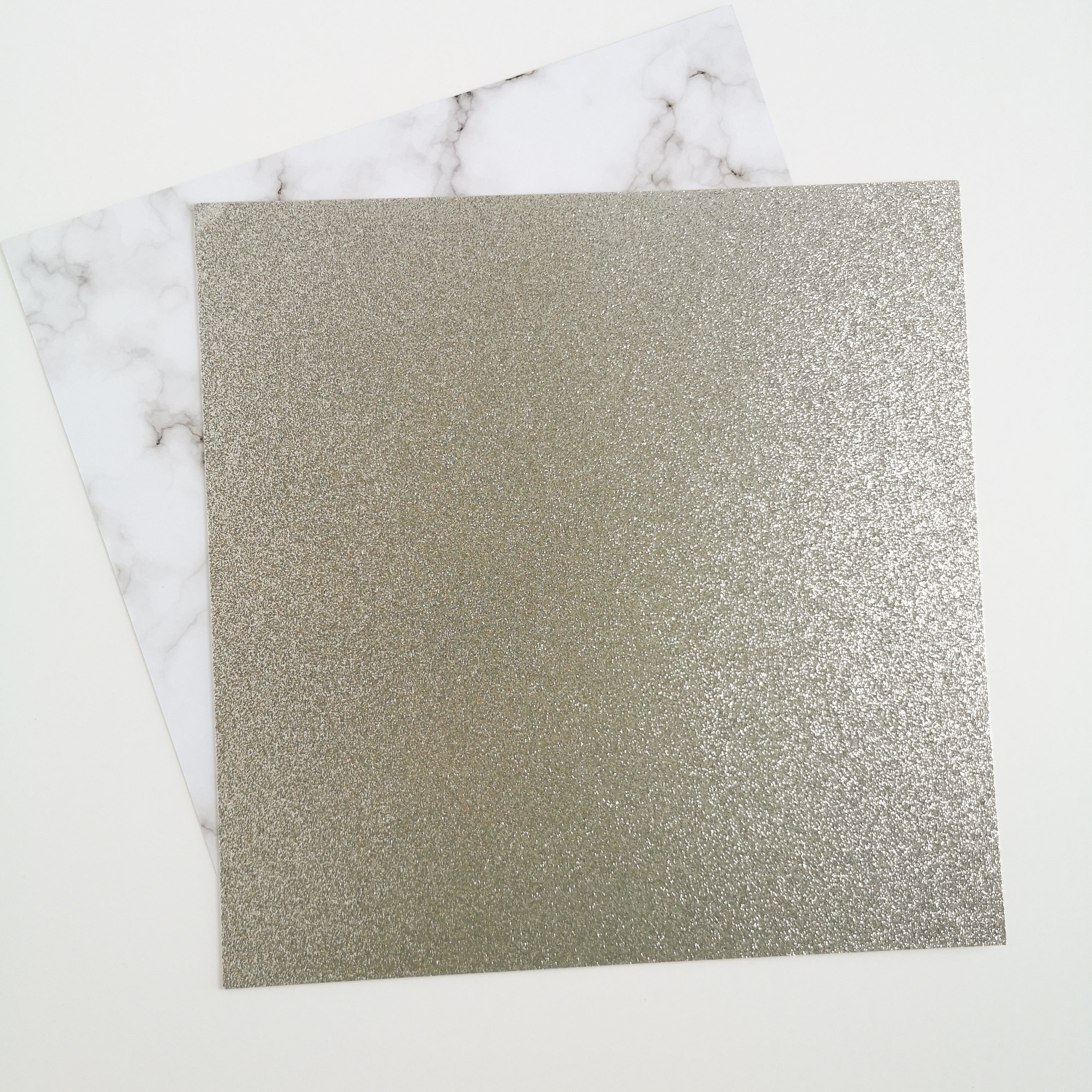 Silver 12 x 12 inch recycled glitter cardstock