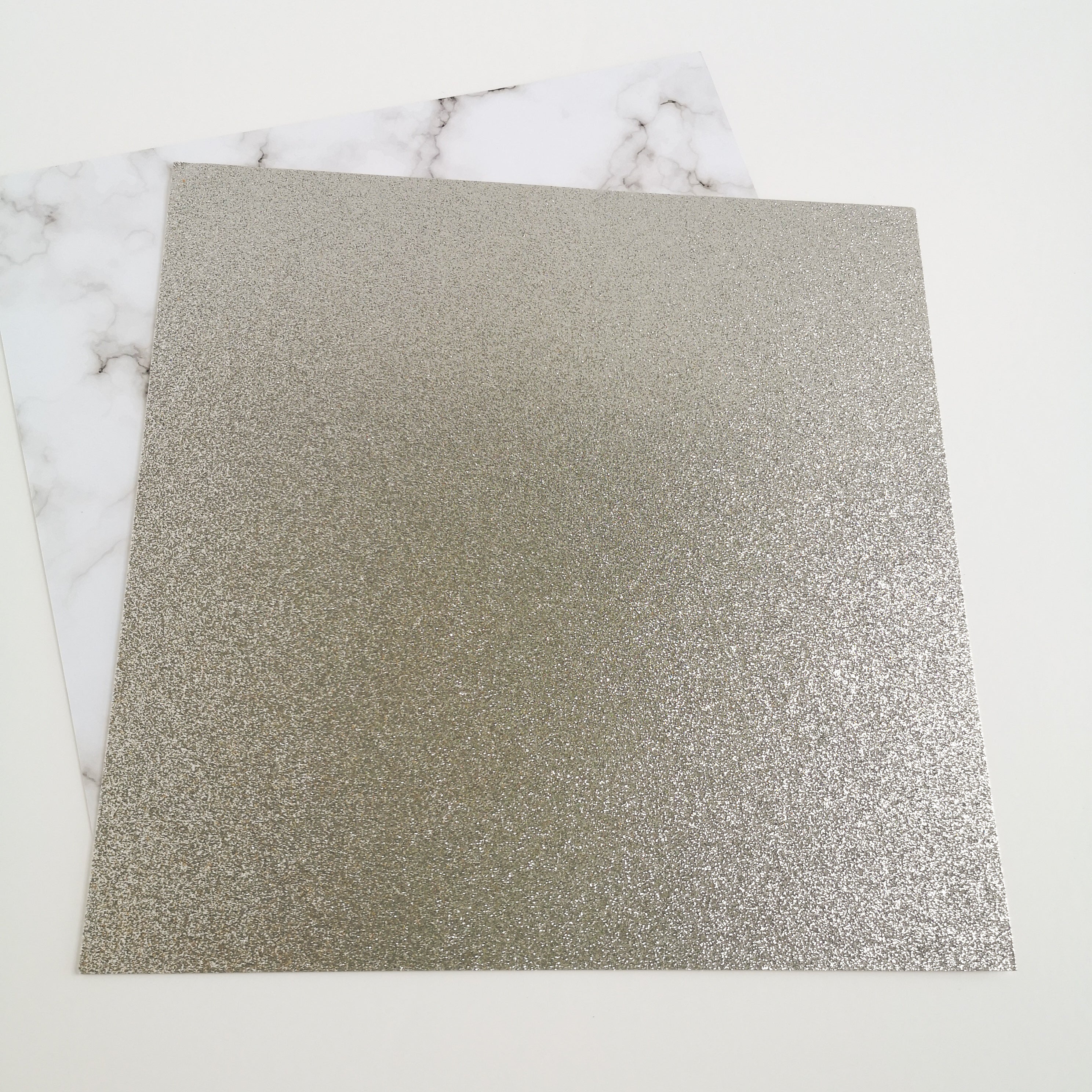 Silver 12 x 12 inch recycled glitter cardstock