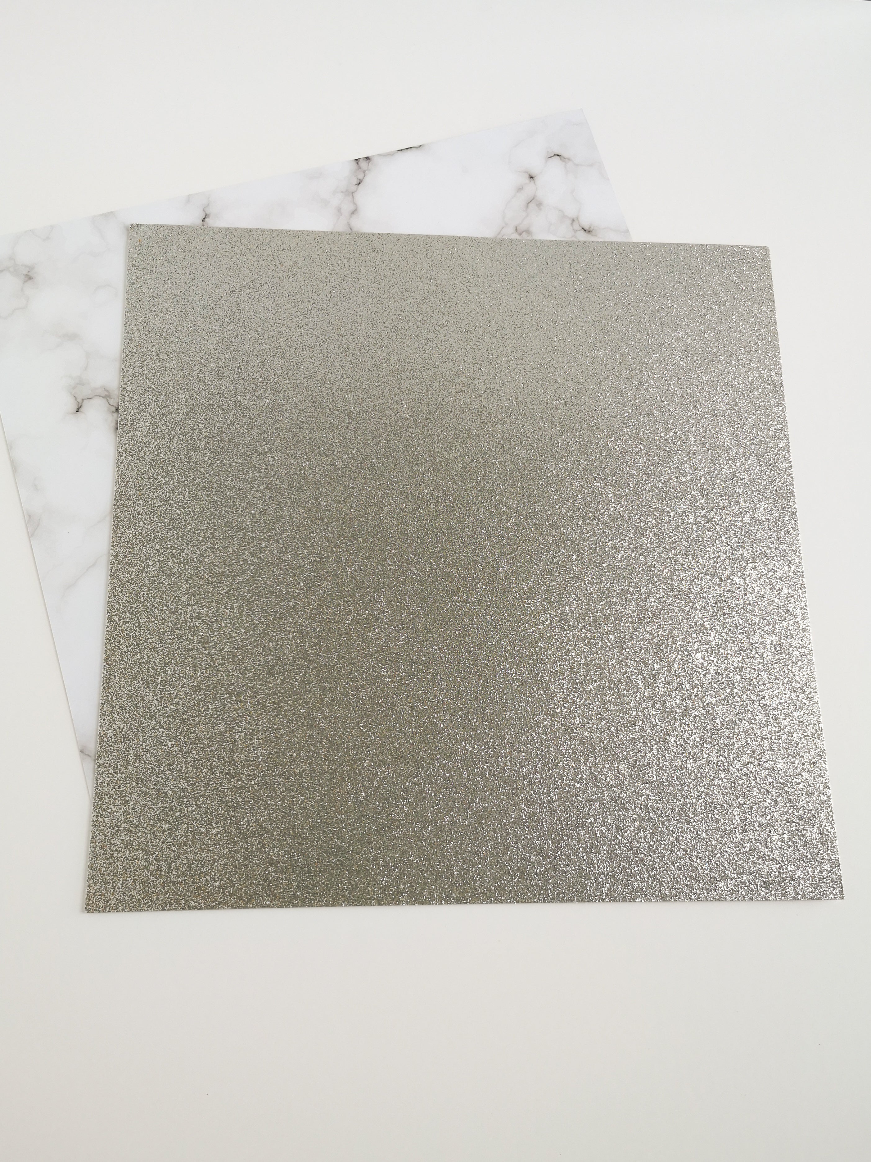 Silver 12 x 12 inch recycled glitter cardstock