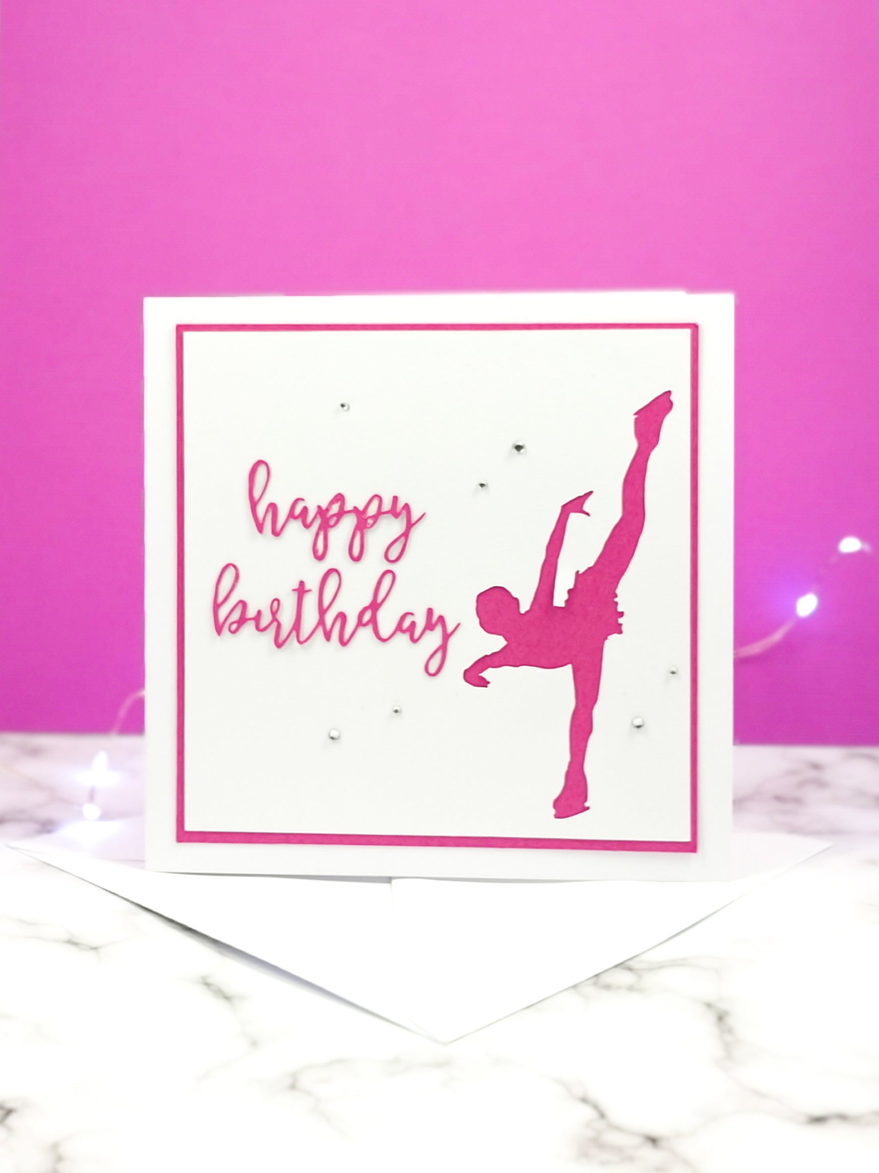 Spiral | Handmade Large Square Silhouette Birthday Card | The Bright Edition