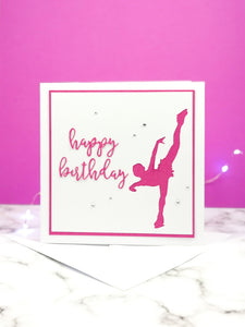 Spiral | Handmade Large Square Silhouette Birthday Card | The Bright Edition