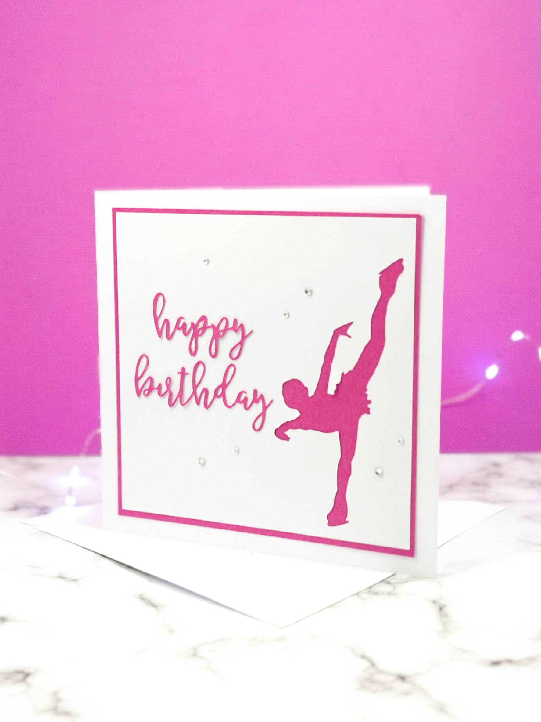 Spiral | Handmade Large Square Silhouette Birthday Card | The Bright Edition