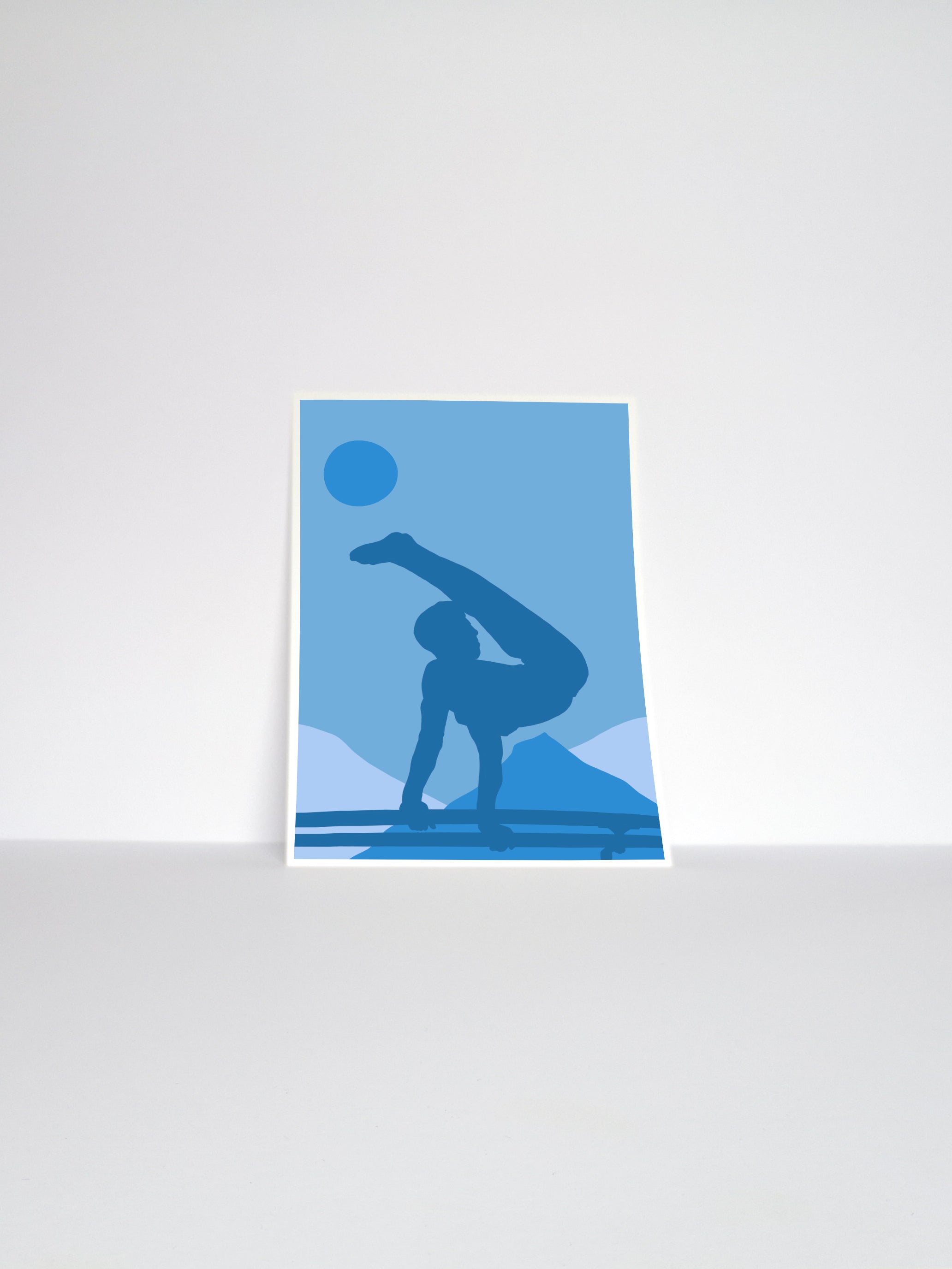 Boys Gymnastics Parallel Bars Art Print | Men's Artistic Gymnast Wall Art