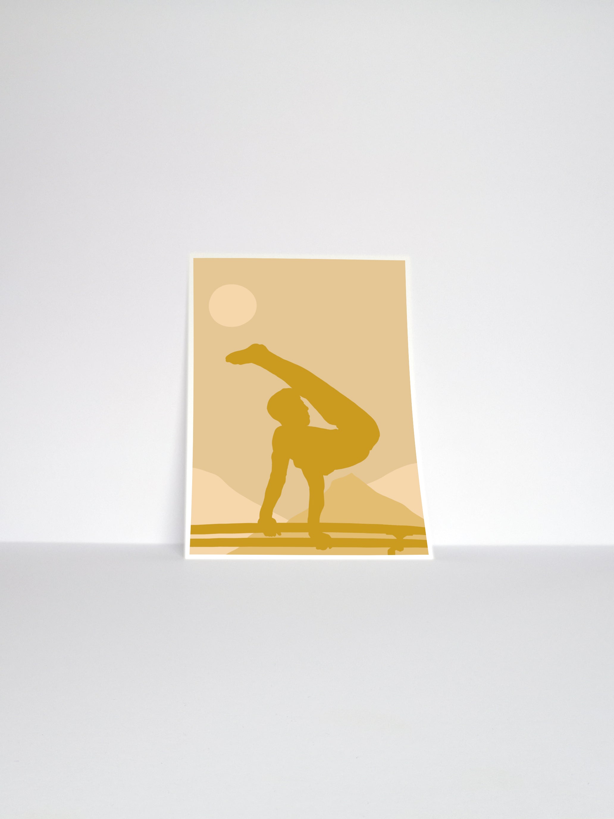 Boys Gymnastics Parallel Bars Art Print | Men's Artistic Gymnast Wall Art