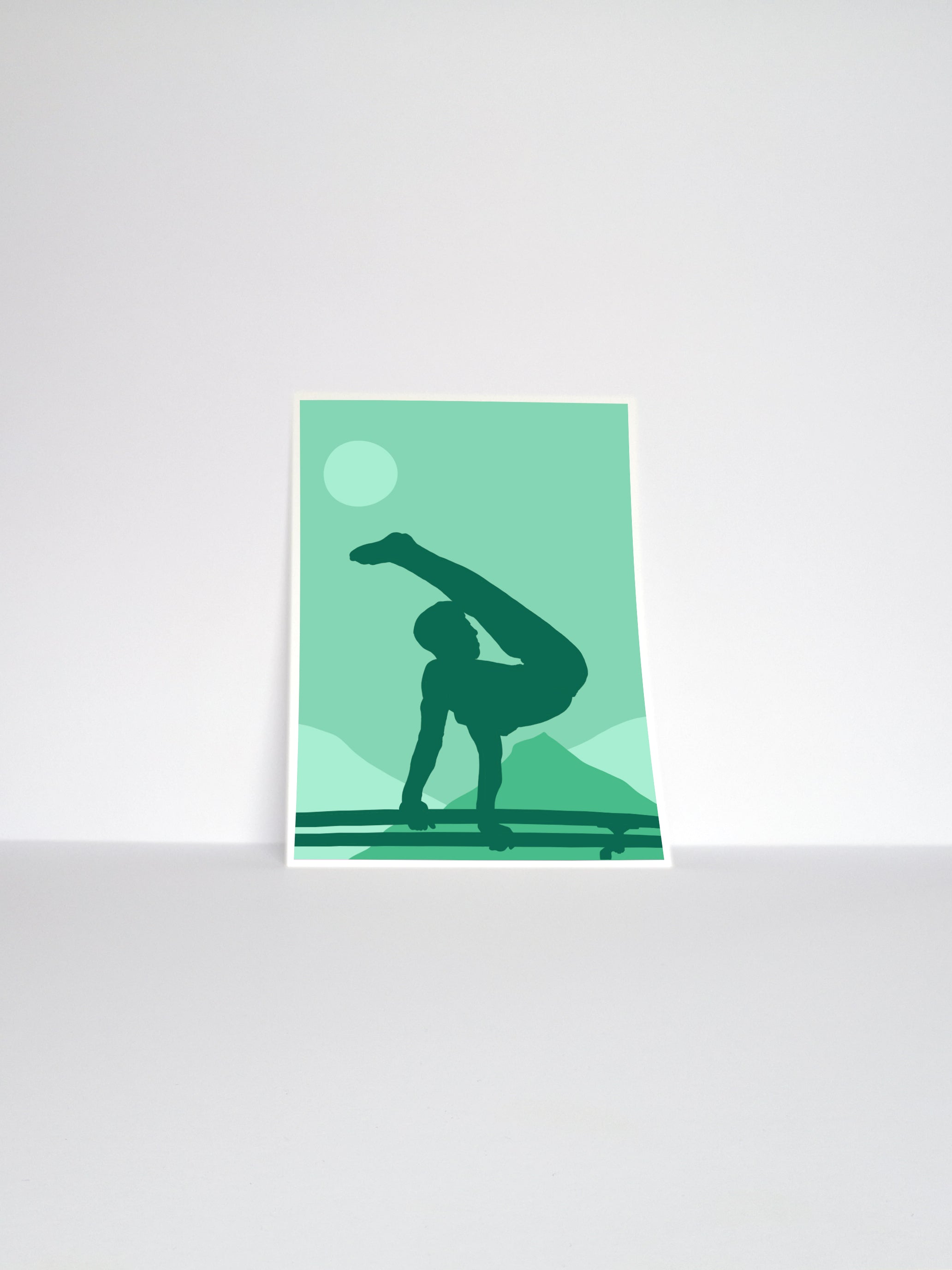 Boys Gymnastics Parallel Bars Art Print | Men's Artistic Gymnast Wall Art