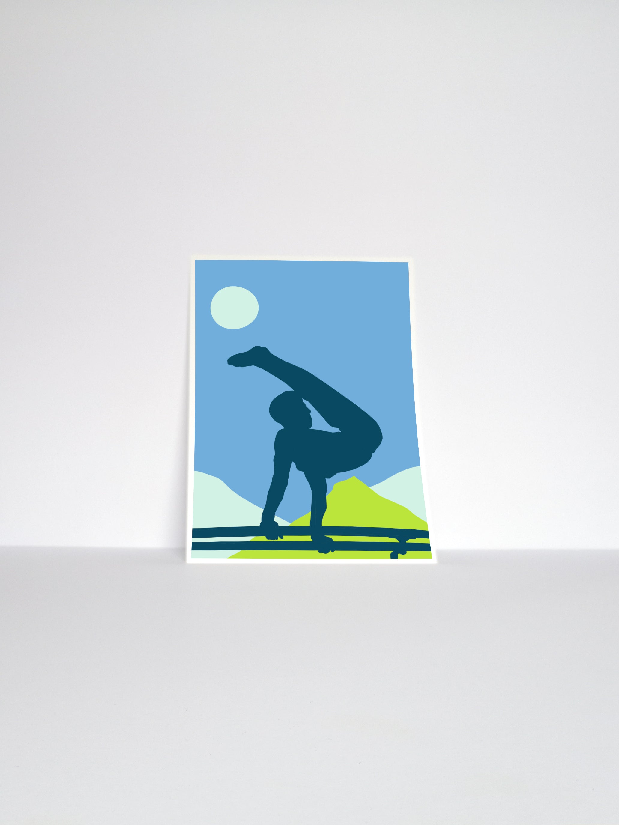 Boys Gymnastics Parallel Bars Art Print | Men's Artistic Gymnast Wall Art | Summer '21 Edition