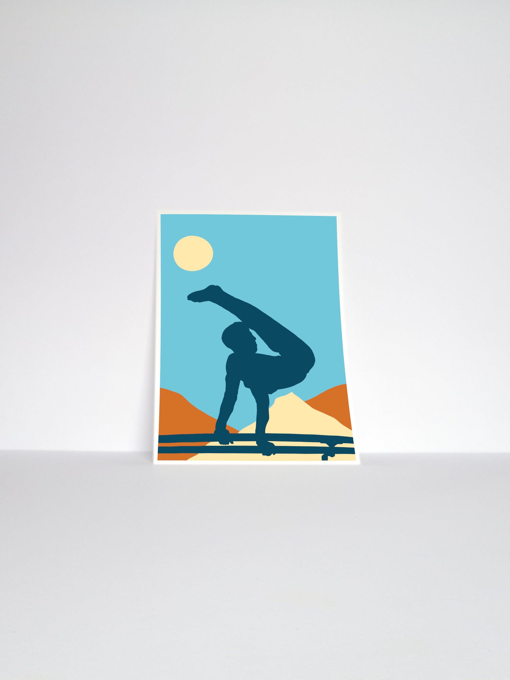 Boys Gymnastics Parallel Bars Art Print | Men's Artistic Gymnast Wall Art | Summer '21 Edition