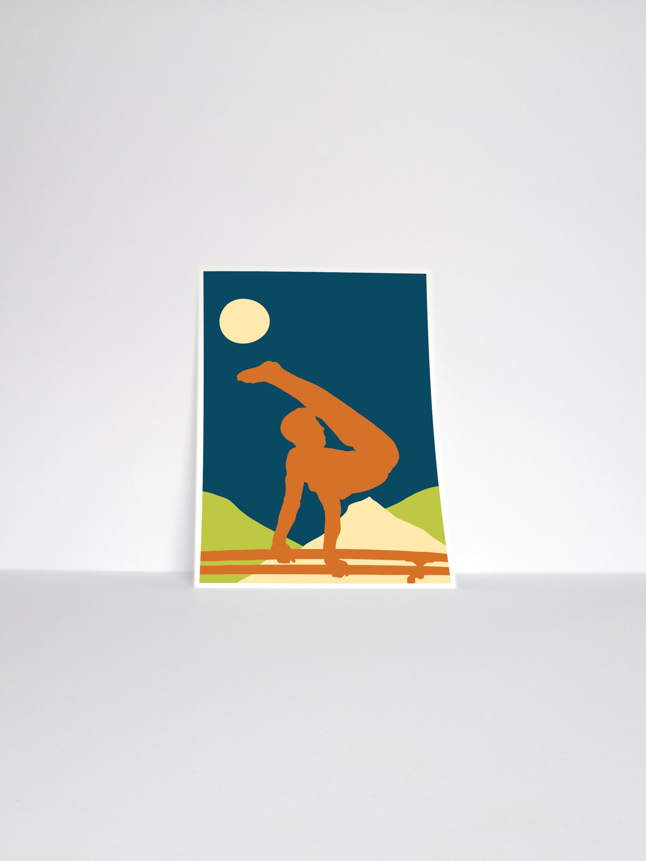 Boys Gymnastics Parallel Bars Art Print | Men's Artistic Gymnast Wall Art | Summer '21 Edition