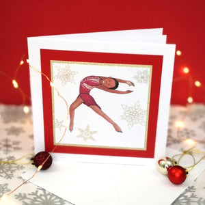 Sophie The Figure Skater | Handmade Ice Skating Any Occasion Notecard Card