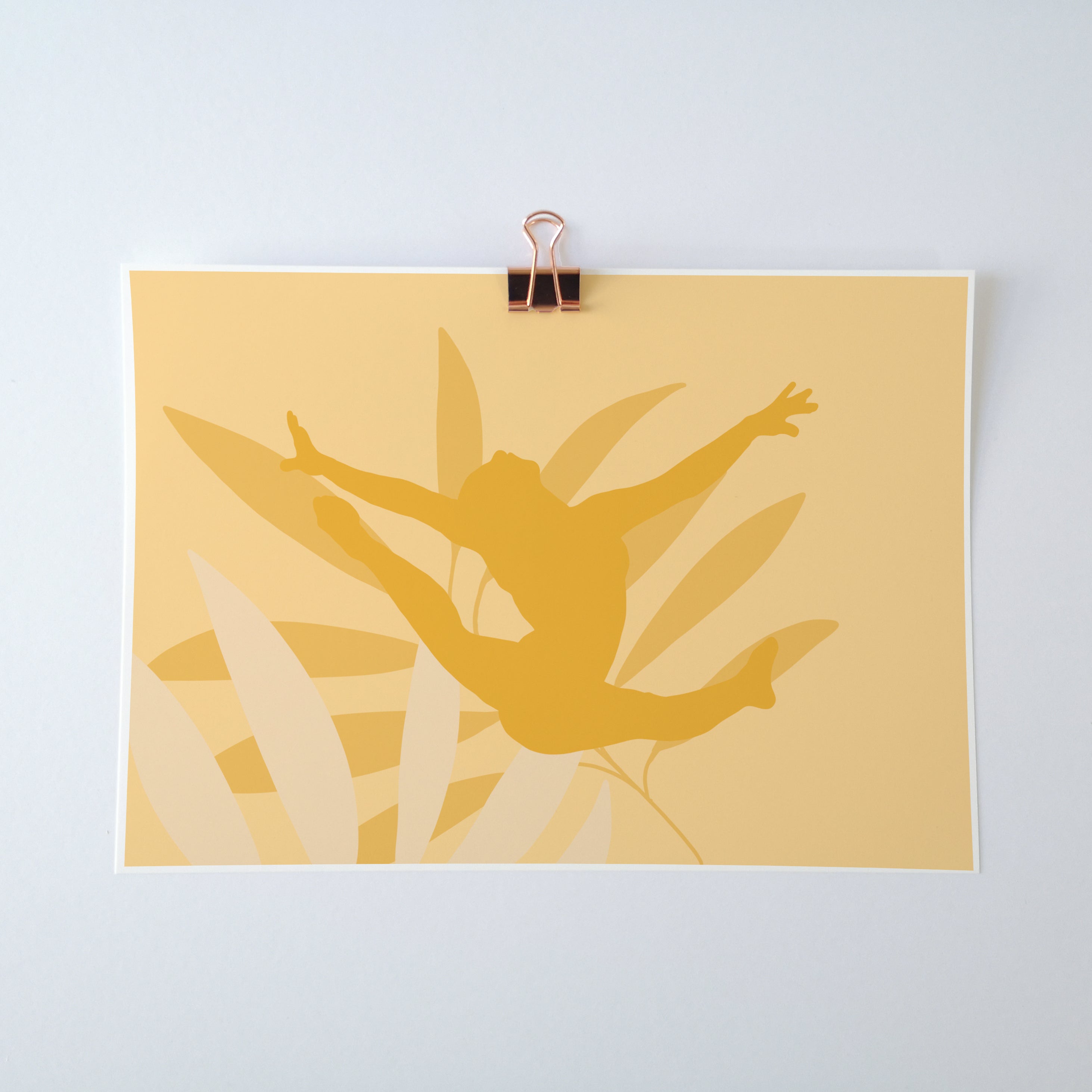 Ring Leap Gymnast Art Print | Gymnastics Wall Art