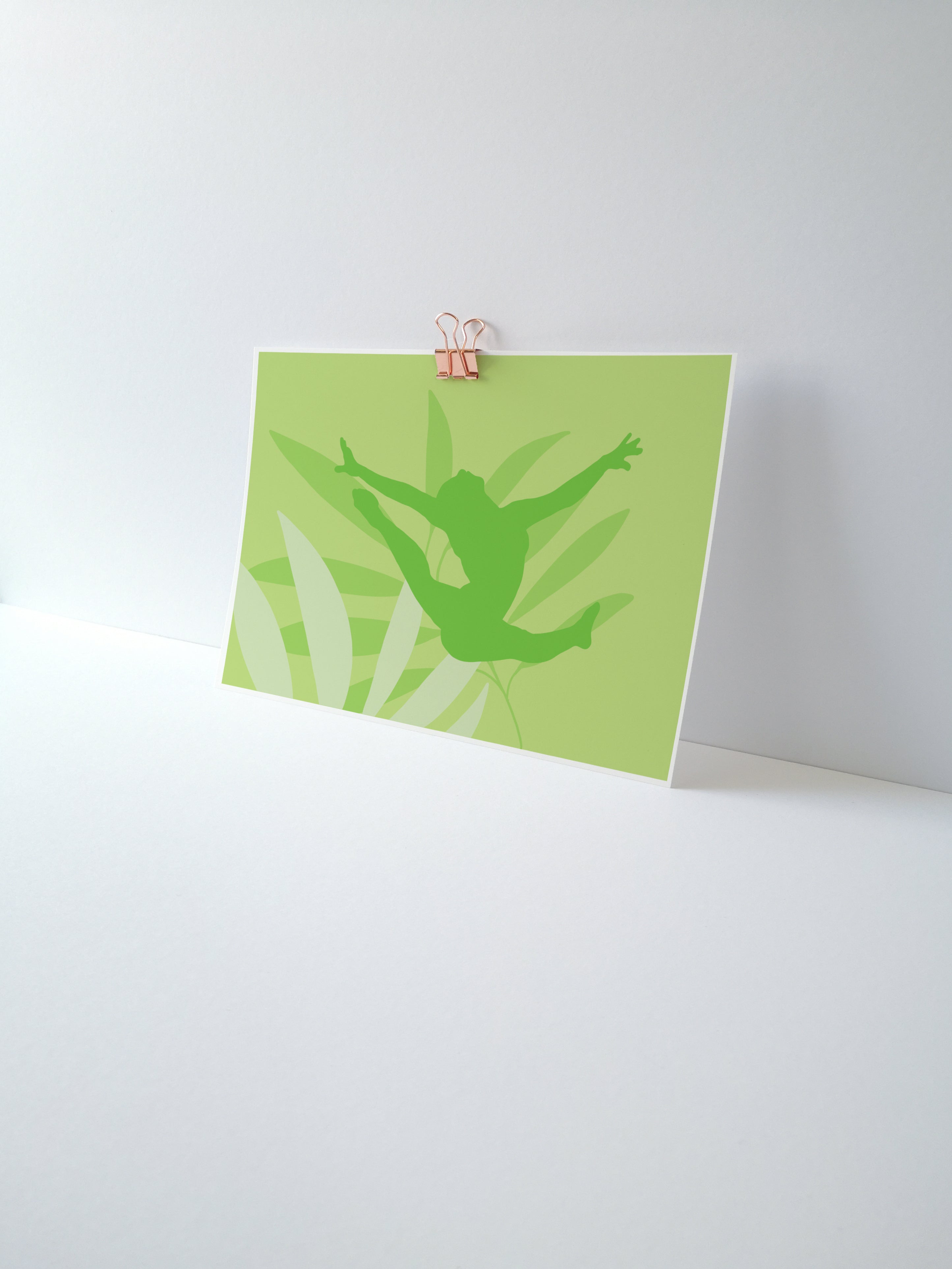 Ring Leap Gymnast Art Print | Gymnastics Wall Art