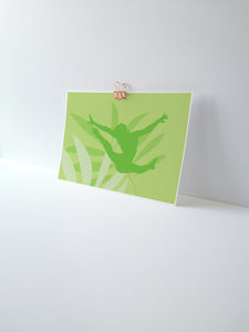 Ring Leap Gymnast Art Print | Gymnastics Wall Art