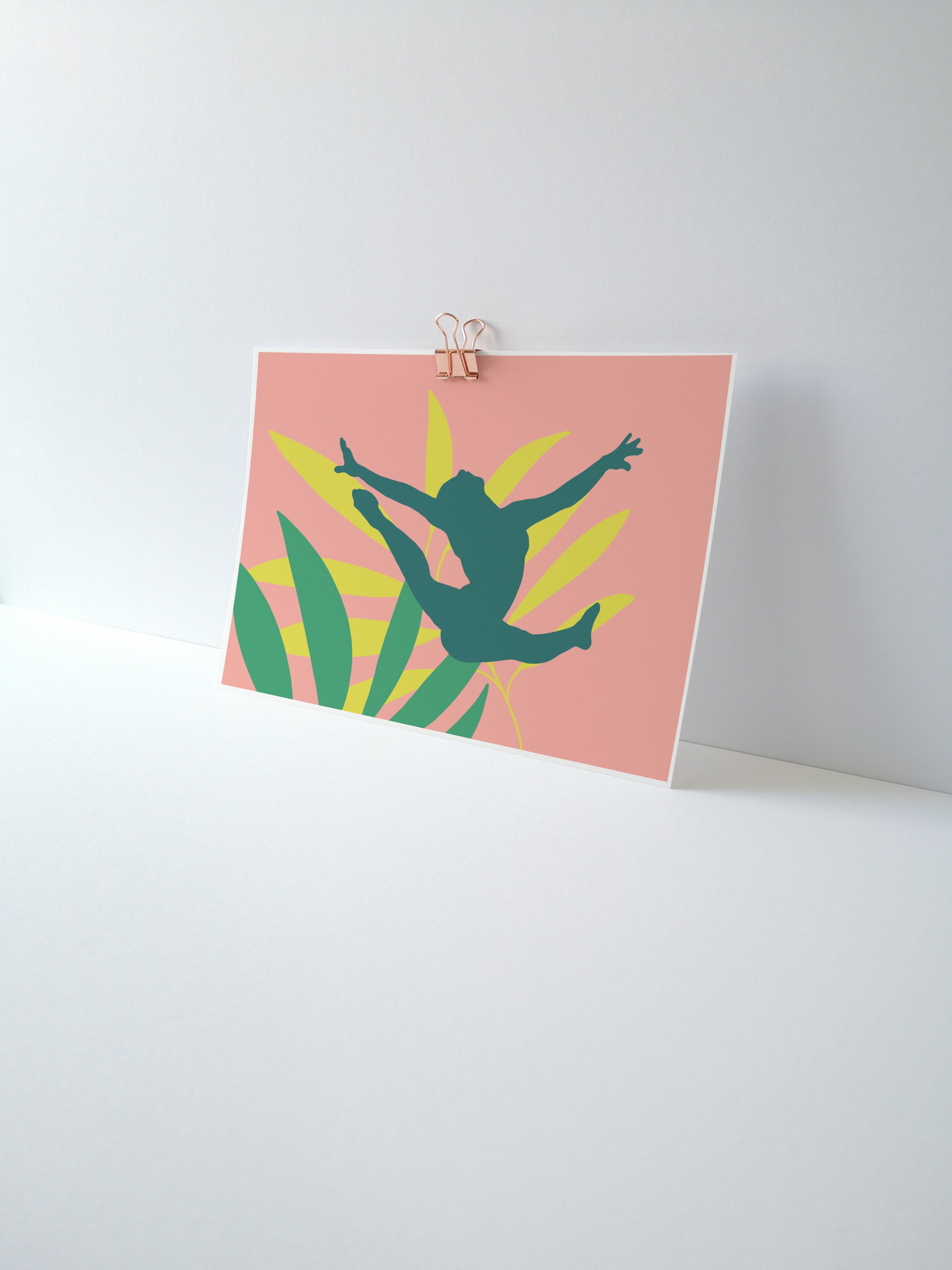 Ring Leap Gymnast Art Print | Gymnastics Wall Art | Summer '21 Edition