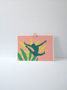 Ring Leap Gymnast Art Print | Gymnastics Wall Art | Summer '21 Edition