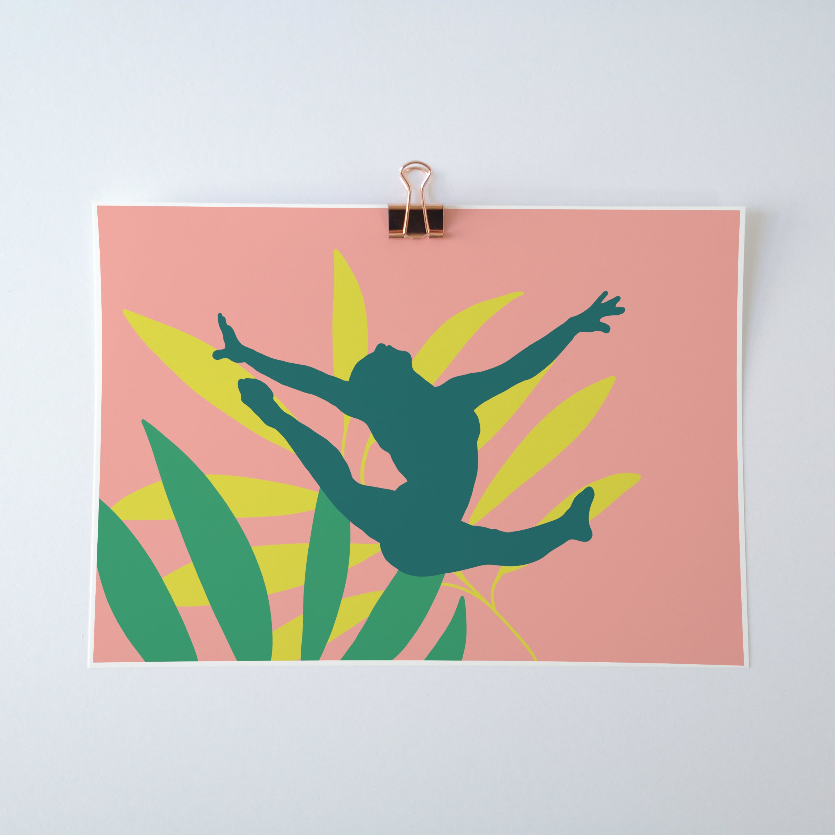 Ring Leap Gymnast Art Print | Gymnastics Wall Art | Summer '21 Edition