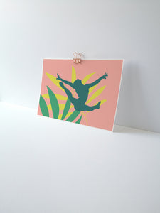 Ring Leap Gymnast Art Print | Gymnastics Wall Art | Summer '21 Edition