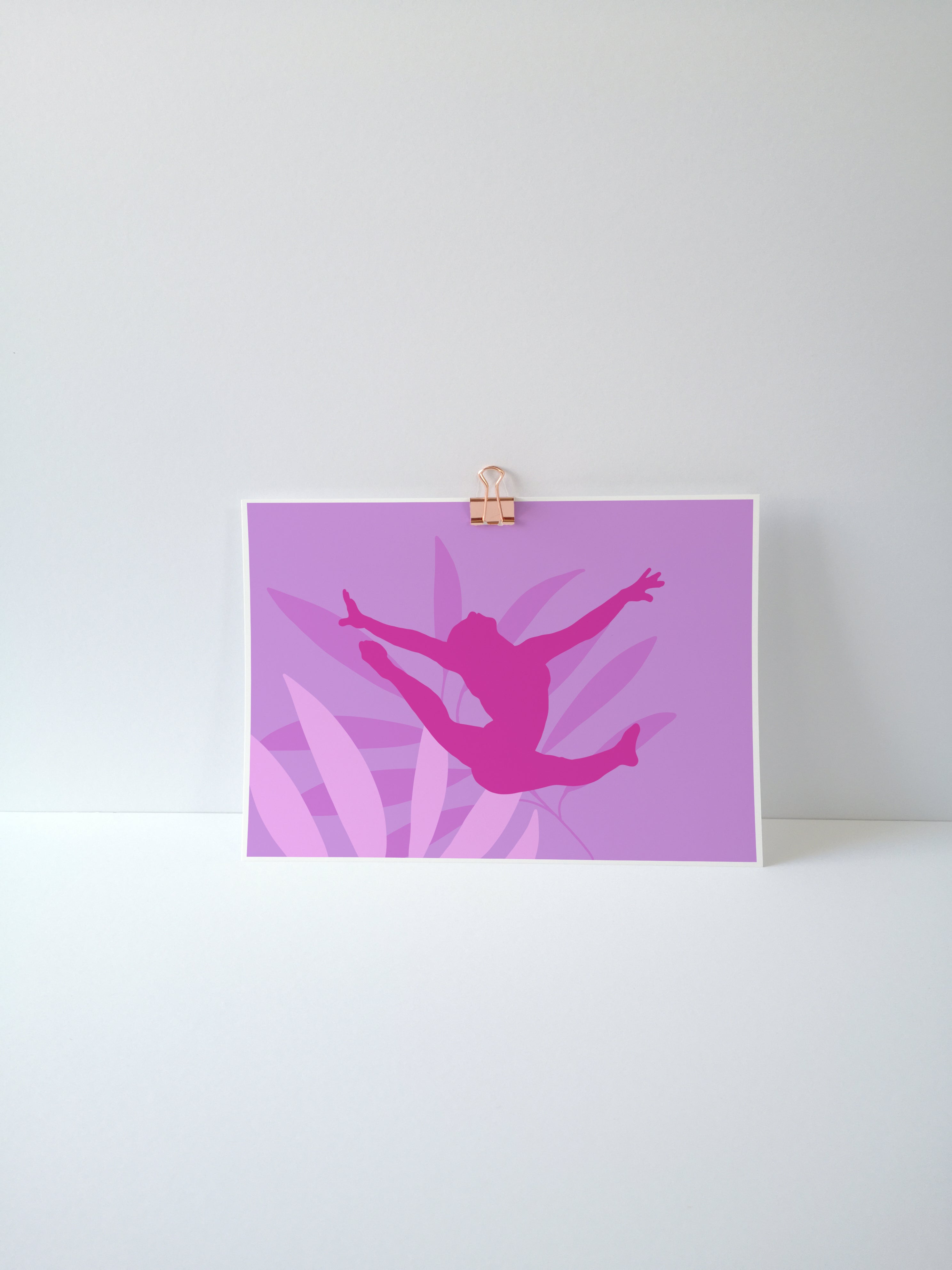 Ring Leap Gymnast Art Print | Gymnastics Wall Art | Summer '21 Edition