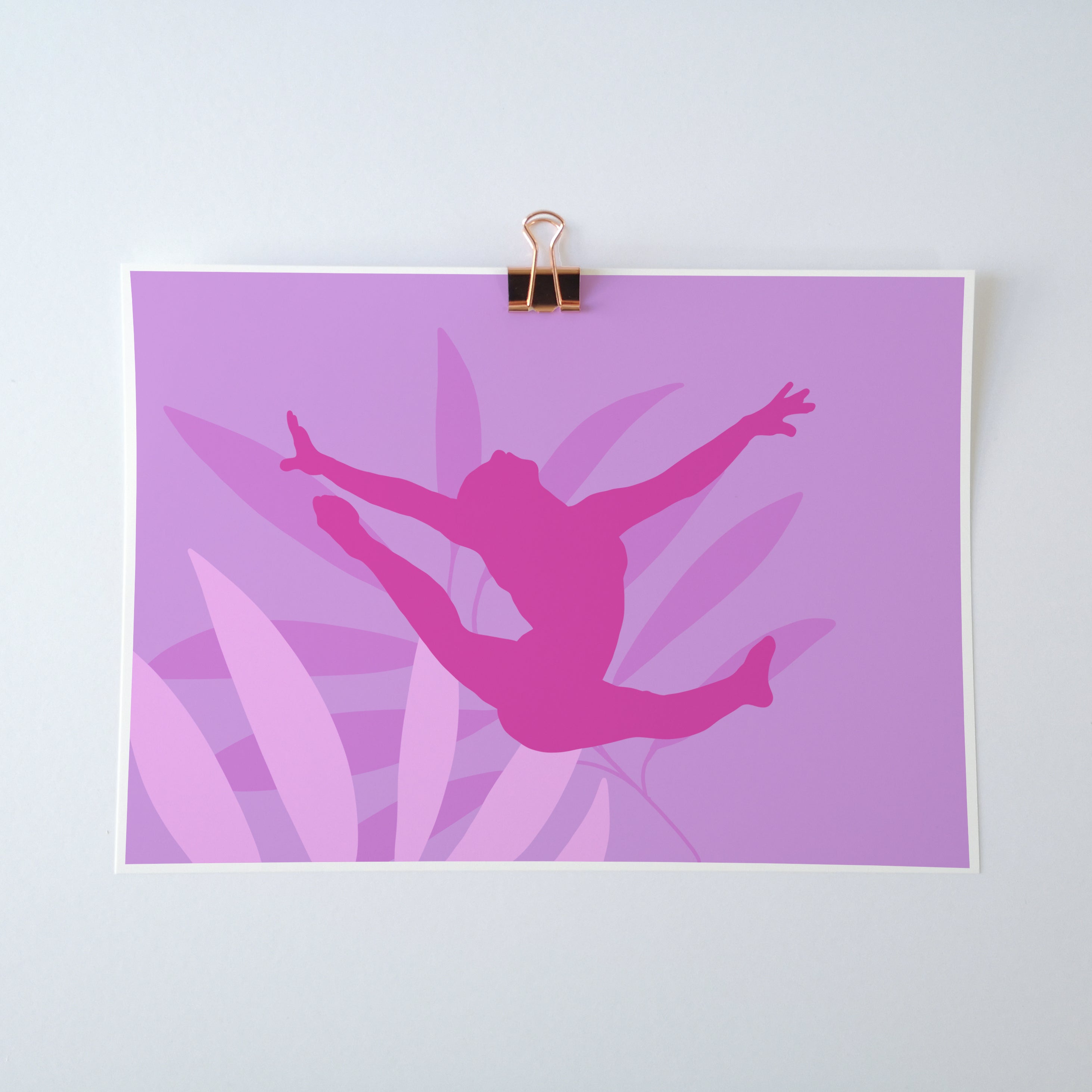 Ring Leap Gymnast Art Print | Gymnastics Wall Art | Summer '21 Edition