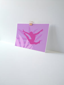 Ring Leap Gymnast Art Print | Gymnastics Wall Art | Summer '21 Edition