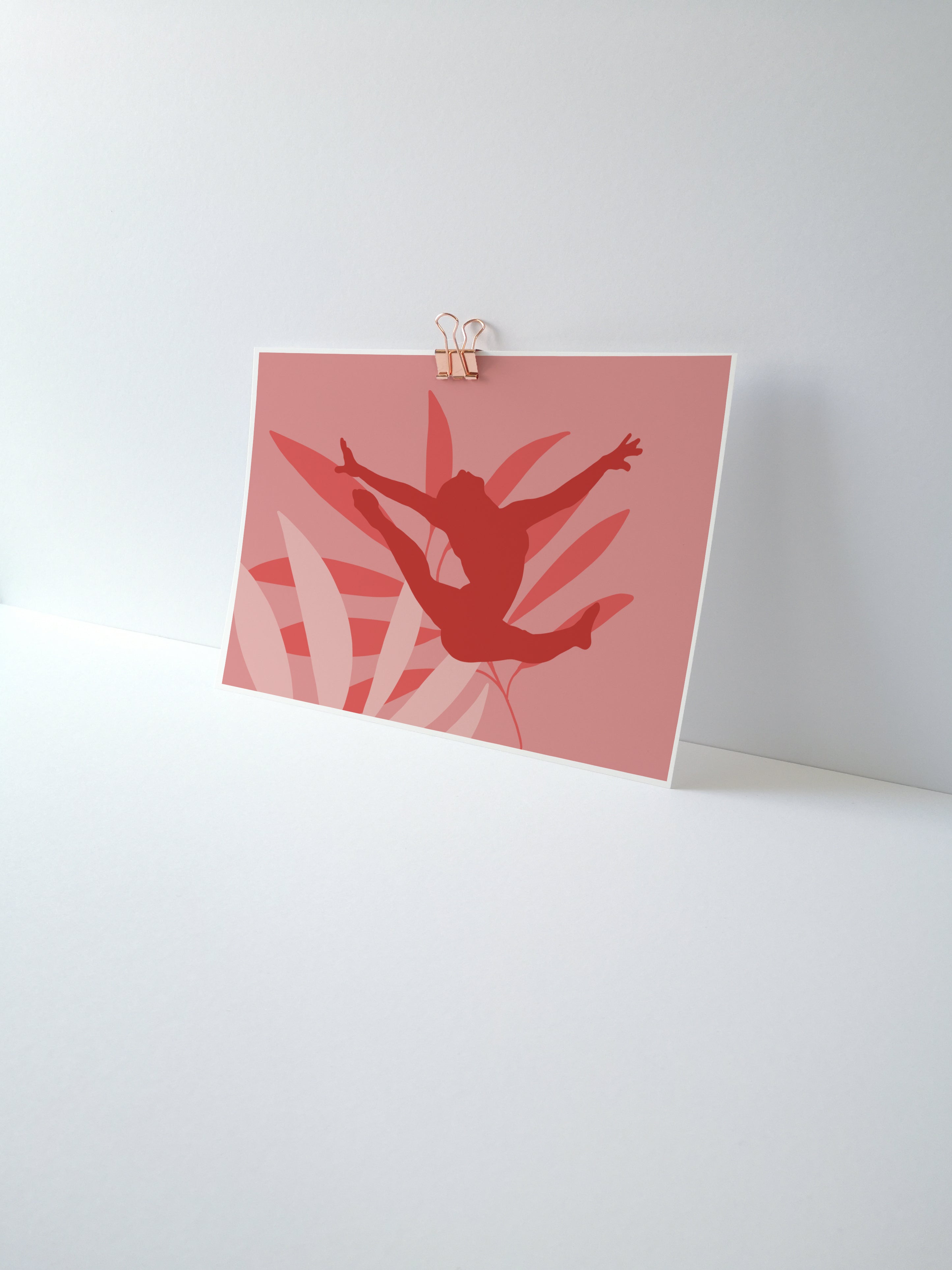 Ring Leap Gymnast Art Print | Gymnastics Wall Art