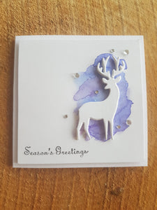 12 Handmade Christmas Card and Envelope Set | Watercolour Mini Cards | Customisable | Various Designs Available