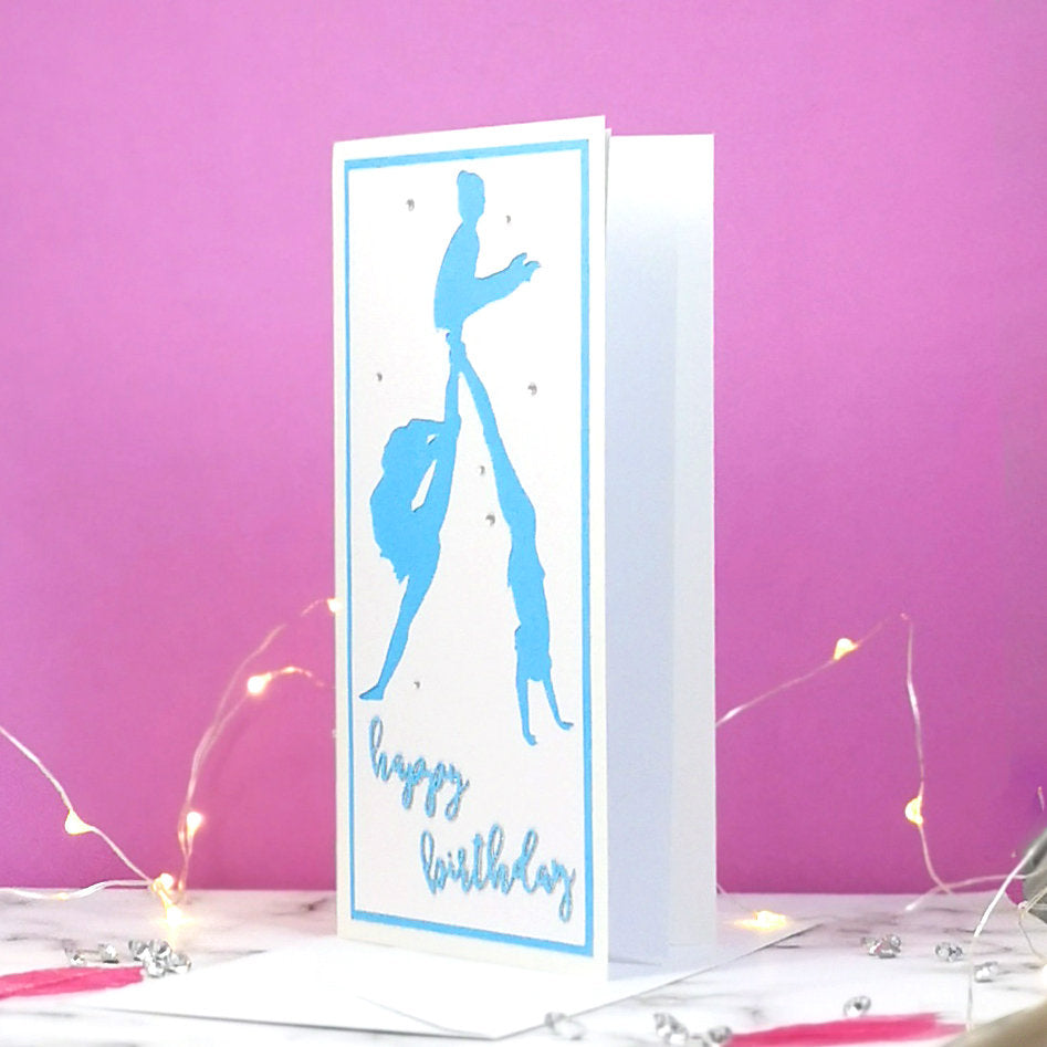 Women's Trio | Sports Acro DL Silhouette Birthday Card | The Bright Edition