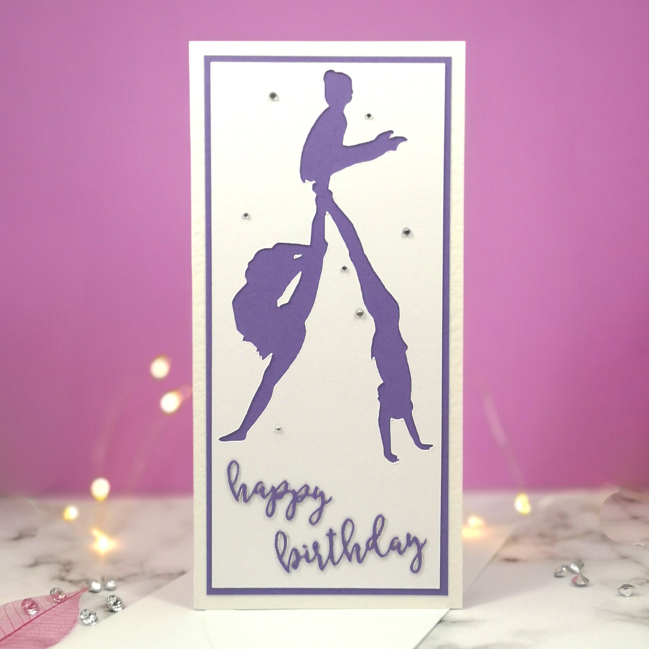 Women's Trio | Sports Acro DL Silhouette Birthday Card | The Bright Edition