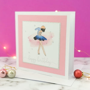 Lily The Figure Skater | Handmade Ice Skating Birthday Card