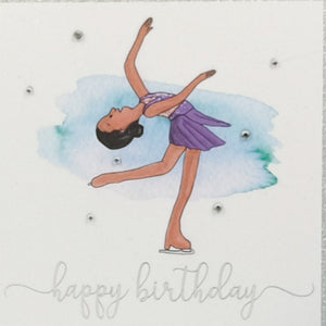 Sophie The Figure Skater | Handmade Ice Skating Birthday Card